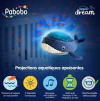 Pabobo - Projecteur effets aquatiques "Baleine"