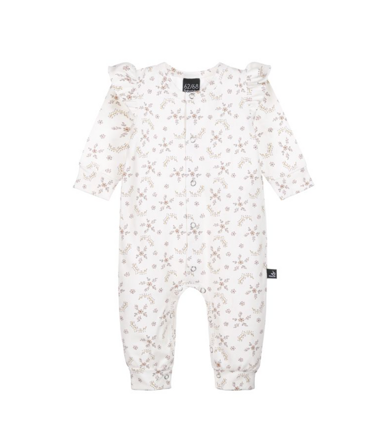 Babystiling - Pyjama à volants encadré de fleurs