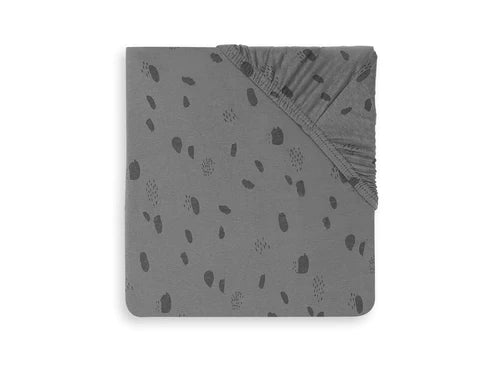 Jollein - Drap-housse - Jersey matelas de parc 75x95cm "Spot storm grey"