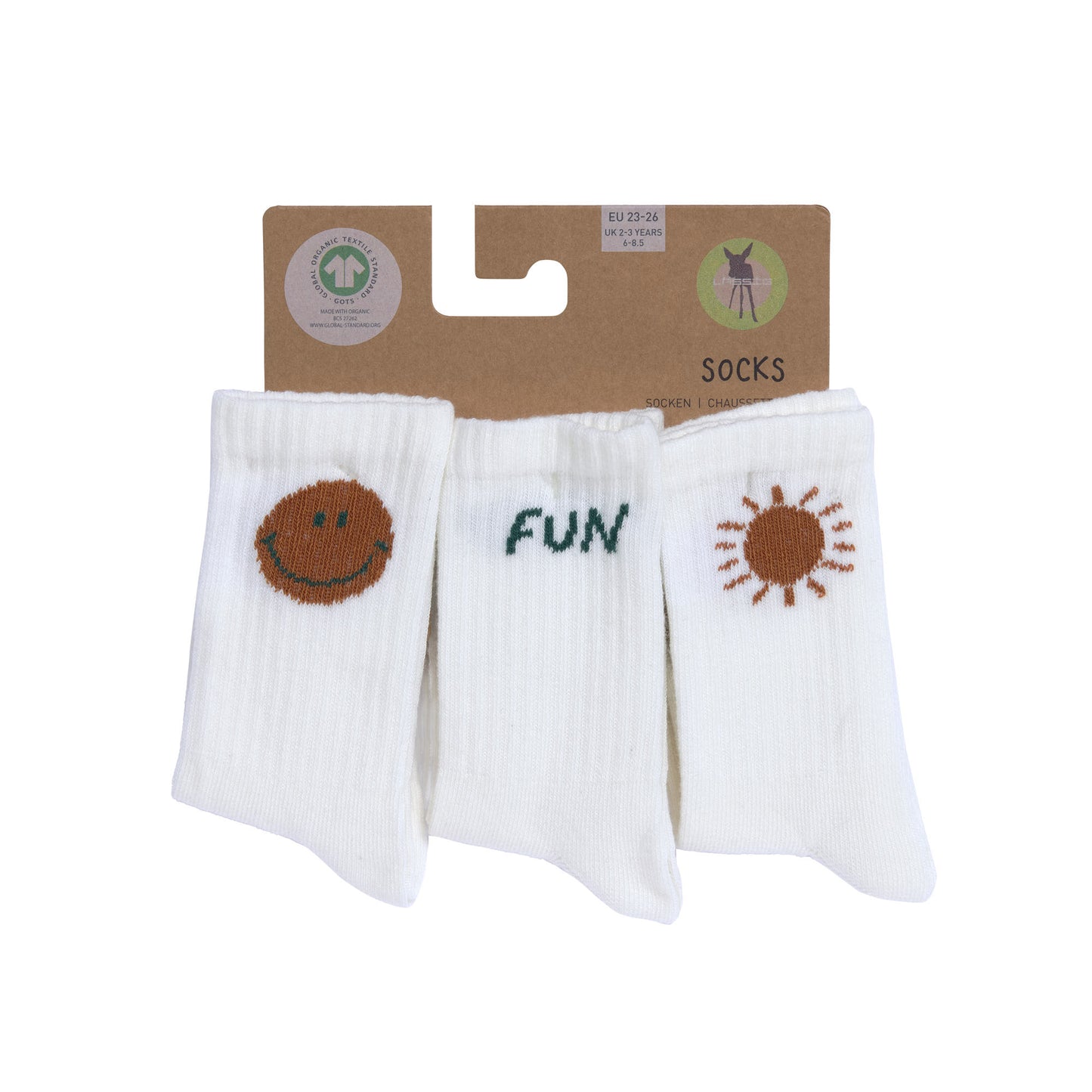 Lassig - Chaussettes de tennis enfants (3 pcs)  "Little Gang"