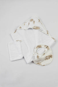 Bamboom -Ensemble serviette de bain et gant pour bébé "Ourson"