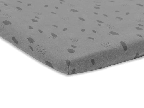 Jollein - Drap-housse - Jersey matelas de parc 75x95cm "Spot storm grey"