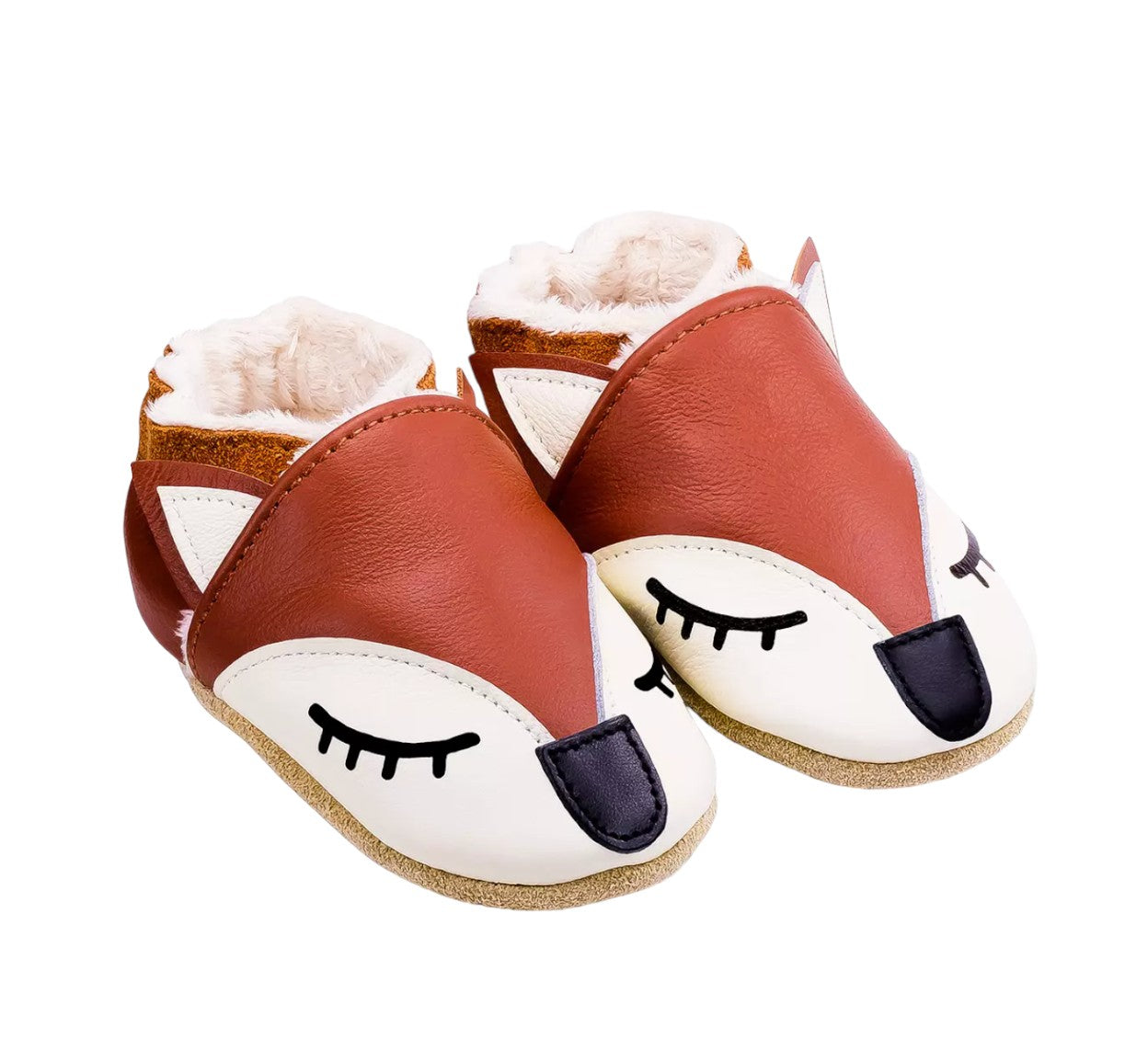 Chaussons cuir fourrés bébé new arrivals