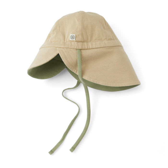 Cloby - Chapeau de soleil réversibles - Anti-Uv 50+ "Olive verte/Sandy"
