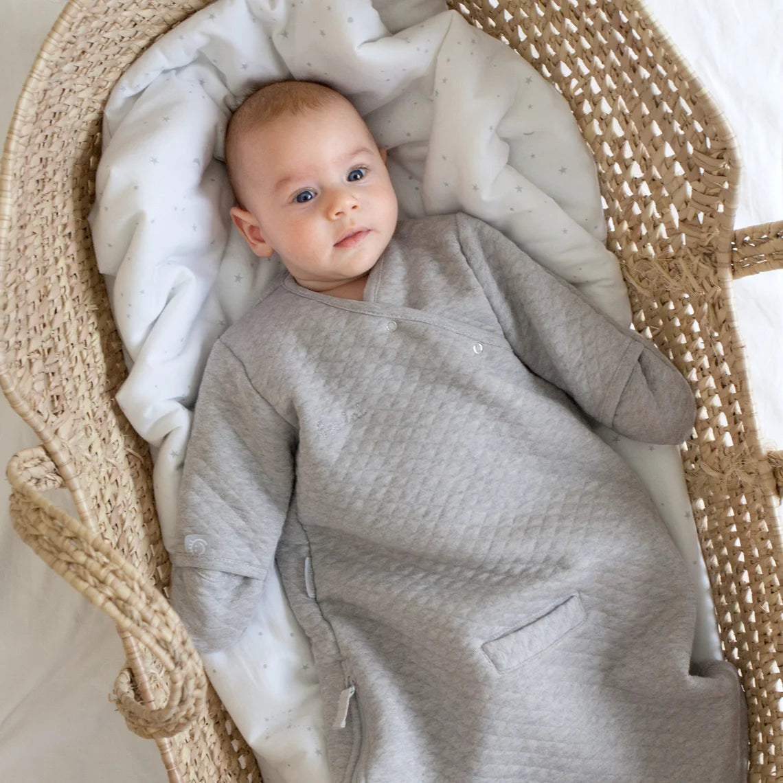 Gigoteuse Bébé , 1,5 TOG, sac de couchage sans manches pour bébé avec  fermeture éclair