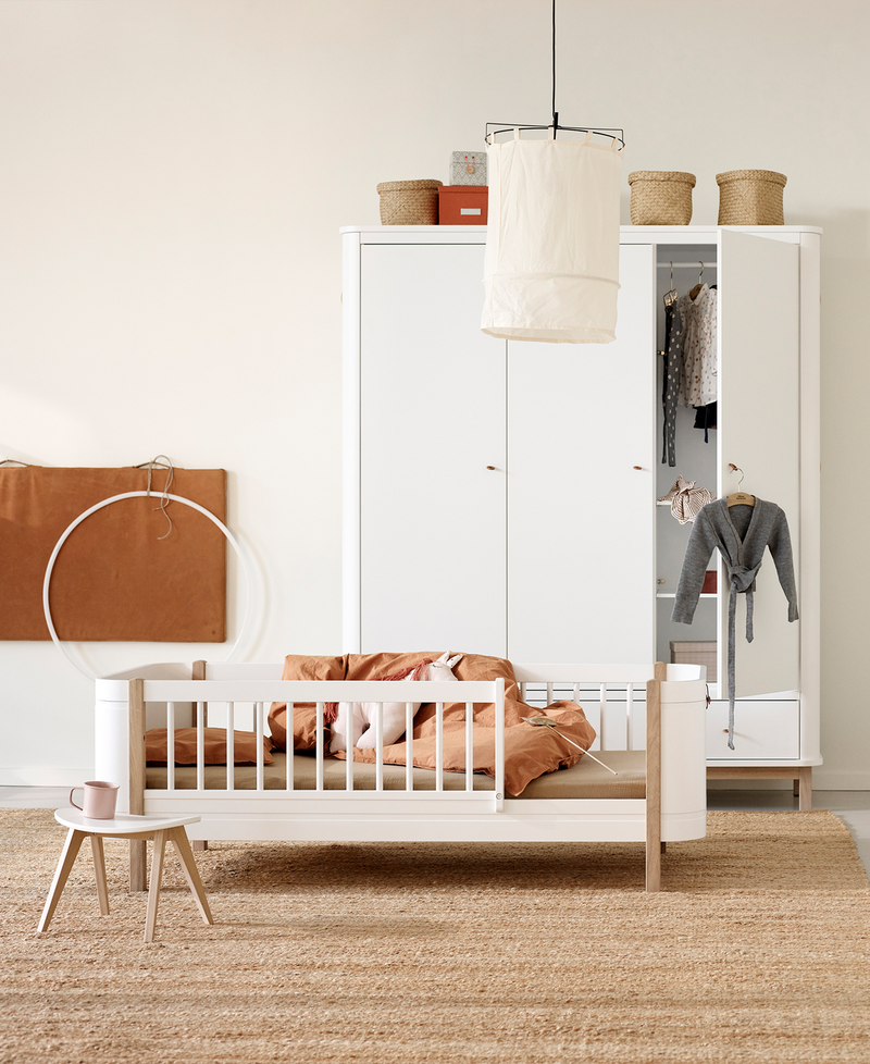 Oliver Furniture - Lit bébé évolutif Wood Mini + avec kit junior inclus