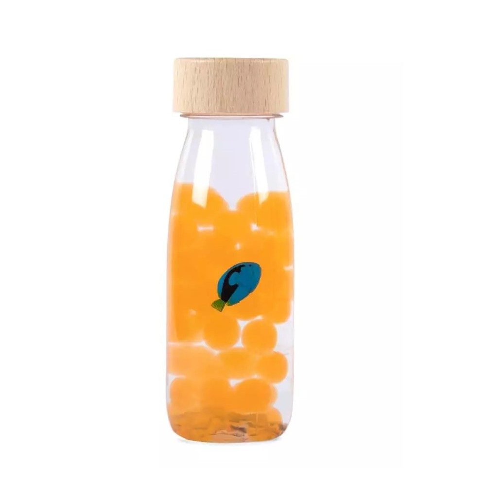 Petit Boum - Bouteilles sensorielle - Orange "Poisson bulle"