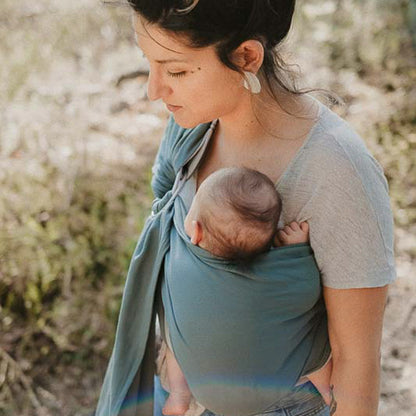 Neobulle - Porte-bébé sling en coton bio "Eucalyptus"