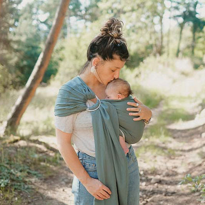 Neobulle - Porte-bébé sling en coton bio "Eucalyptus"