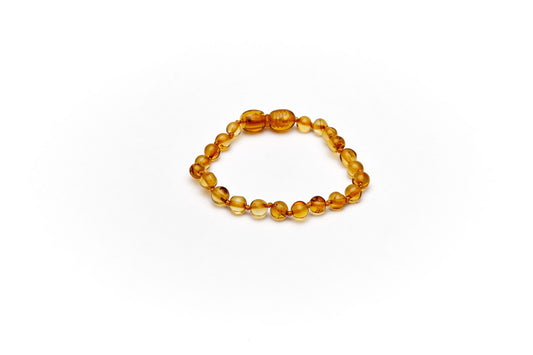 Bracelet d'ambre "miel clair"